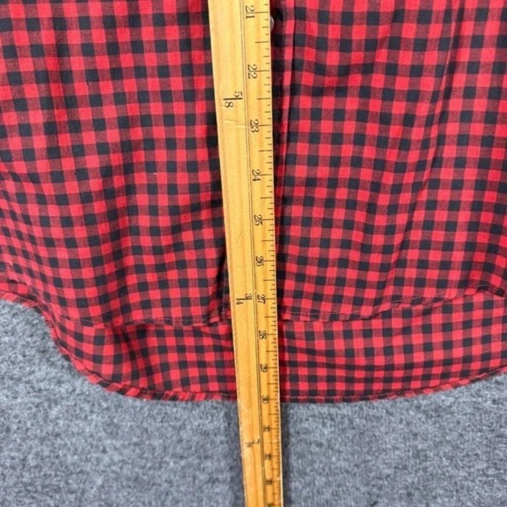 New Frontiers Big Yank Pearl Snap Shirt Mens Large L Red check Cowboy Western‎